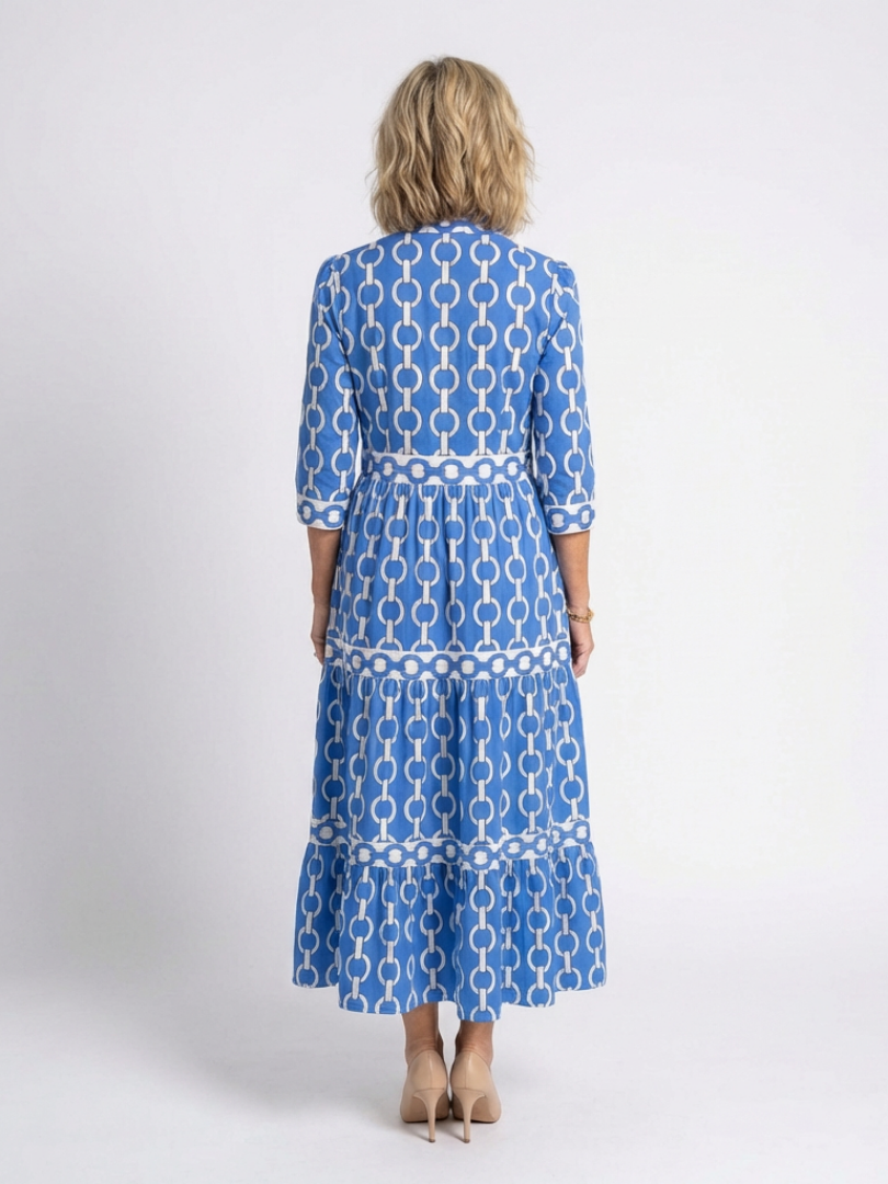 Ysolde | Chain Pattern Midi Dress