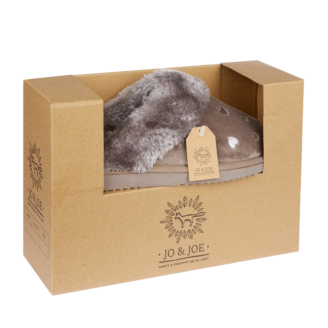 Harlow | Mink Heart Mule Slippers