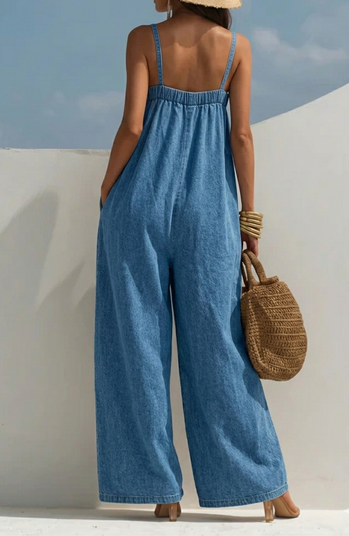 Madison | Denim Wide-Leg Jumpsuit