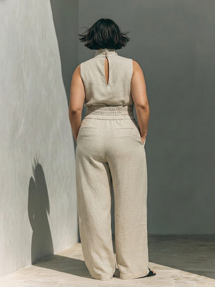 Marina | Sleeveless Blouse and Wide-Leg Pants Set