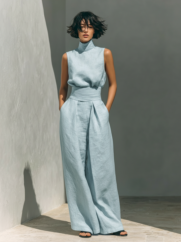 Chloe | Linen Blouse Set