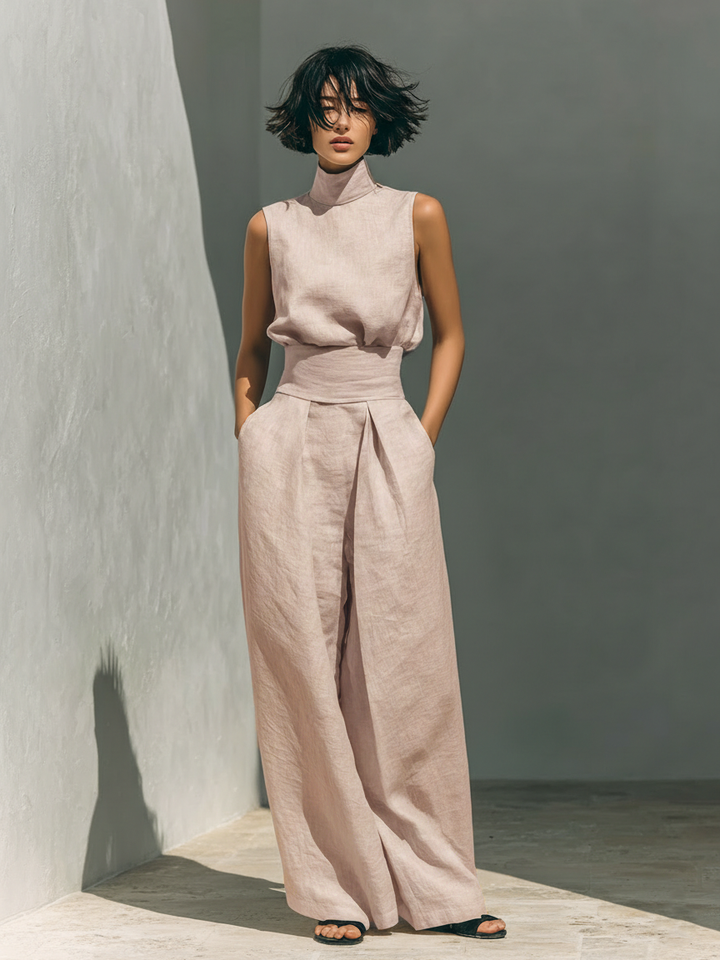 Chloe | Linen Blouse Set