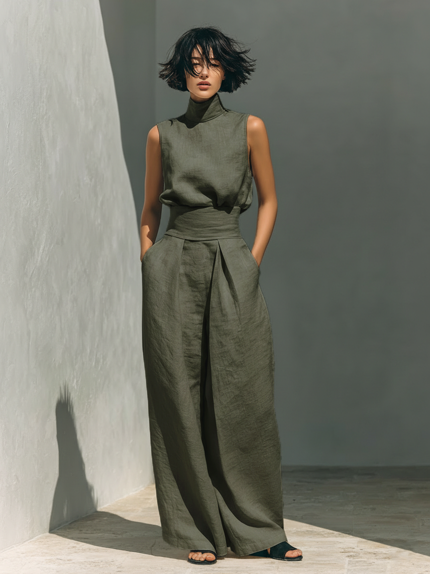 Chloe | Linen Blouse Set