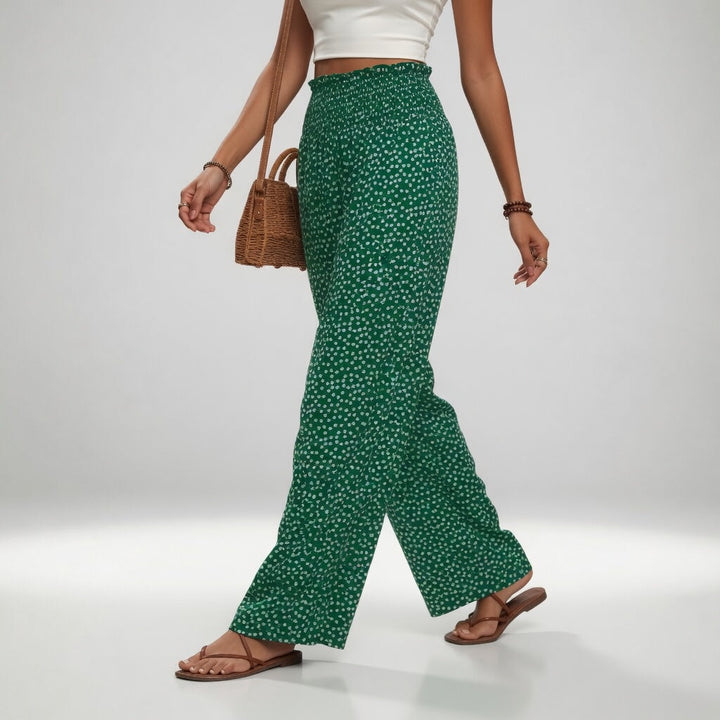 Bindi | Elegant Printed Wide Leg Pants for Women