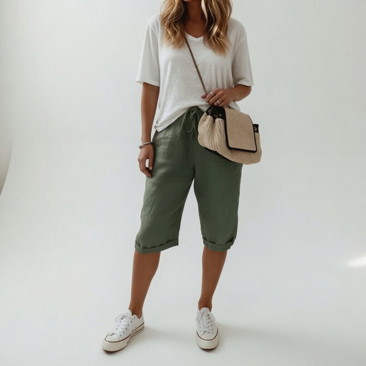 Kasey | Classic Cotton Bermuda Shorts for Women
