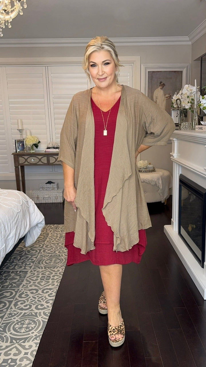 Gwen | Latte Longline Jacket