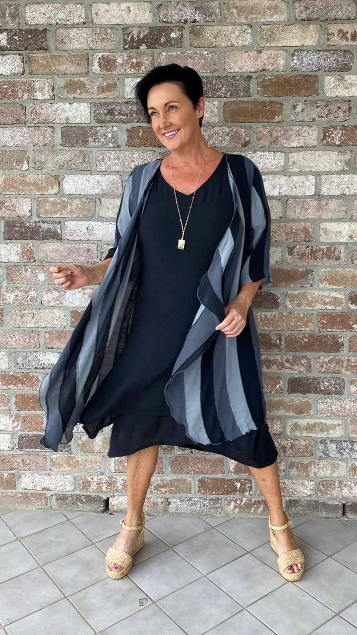 Della | Liquorice Stripe Jacket