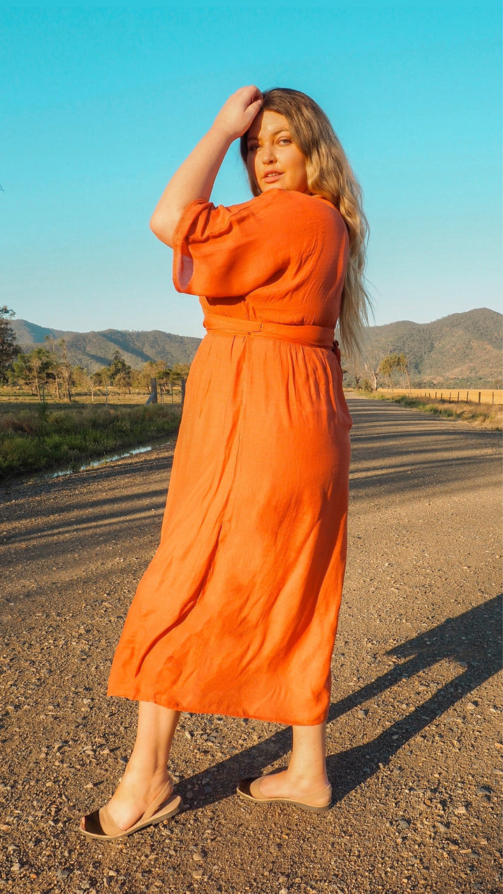 Grace | Draped Wrap Midi Dress