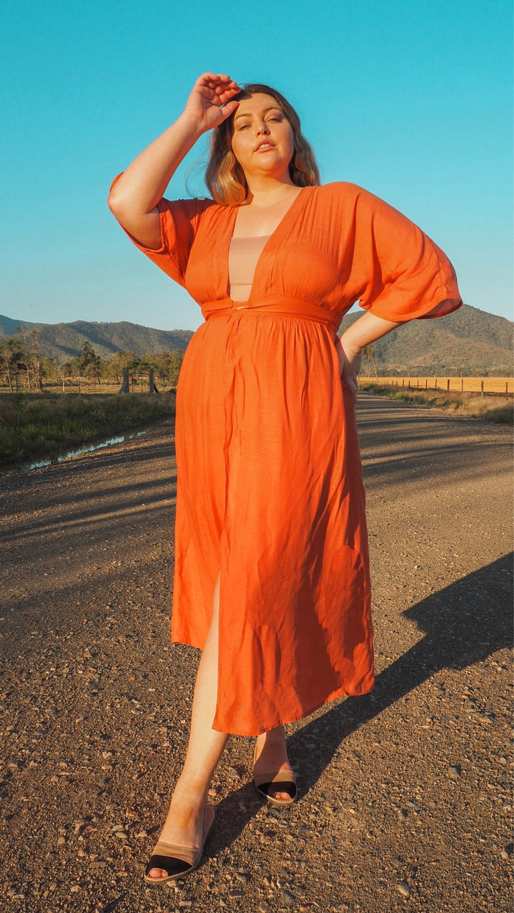 Grace | Draped Wrap Midi Dress
