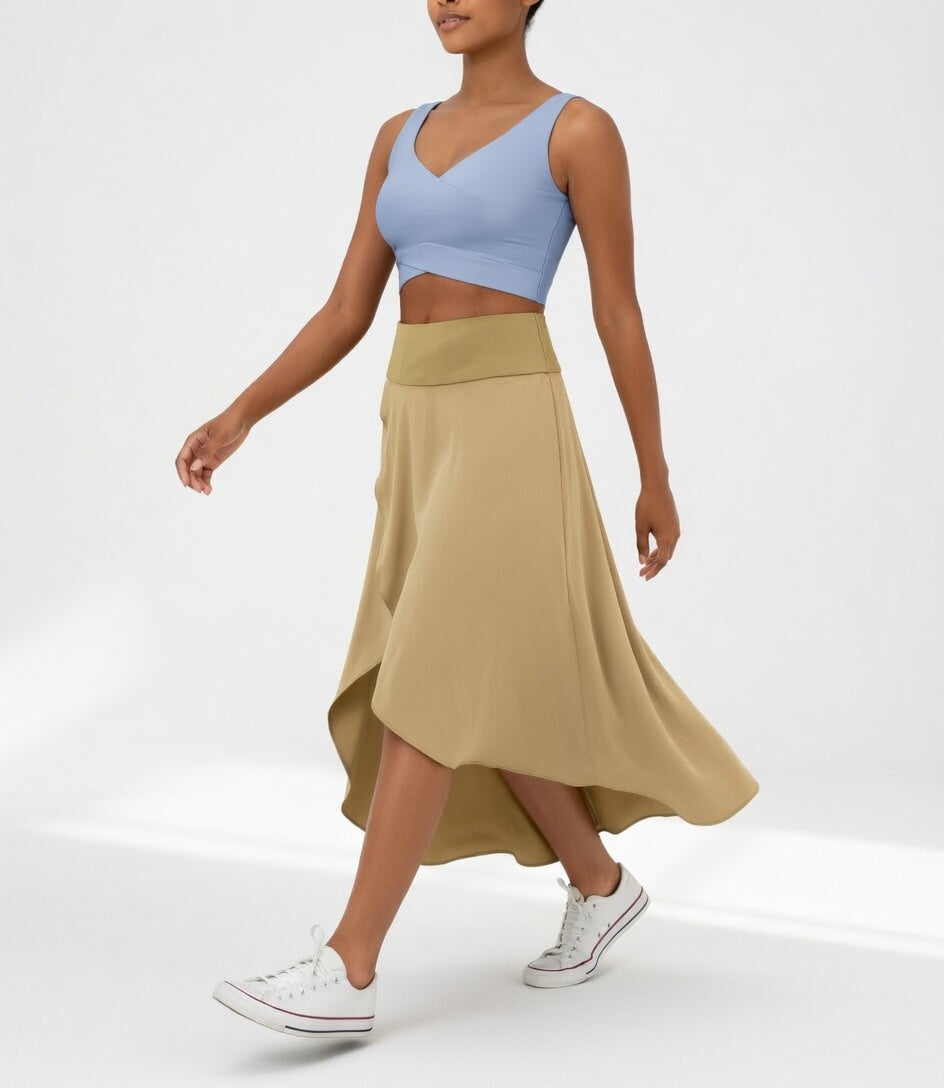 Bonney | Flowy Asymmetric Midi Skirt