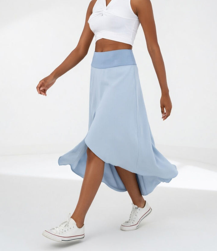 Bonney | Flowy Asymmetric Midi Skirt