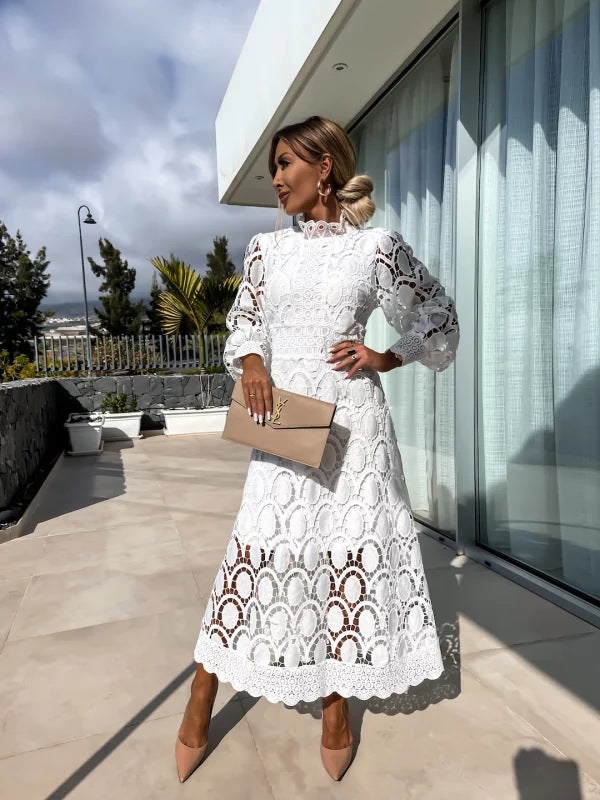 Petra | Ceremony Midi Dress with Cut-Out Detailing