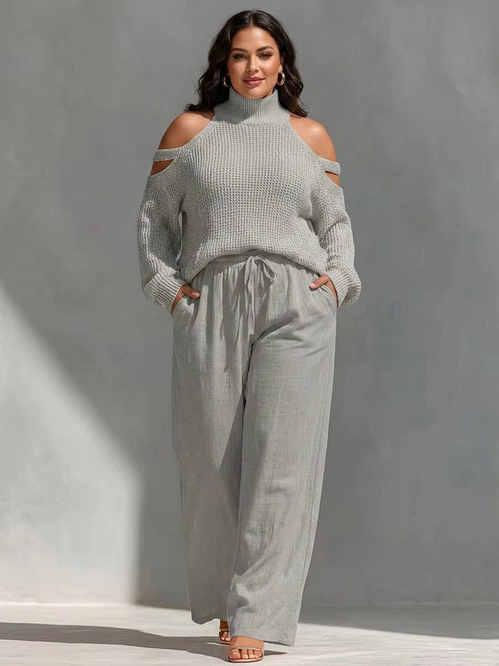 Noelle | Knit and Linen Set