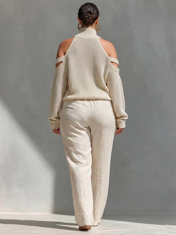 Noelle | Knit and Linen Set