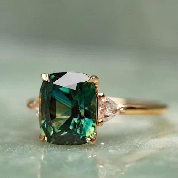 Gold Ring with Stone in Vintage Style