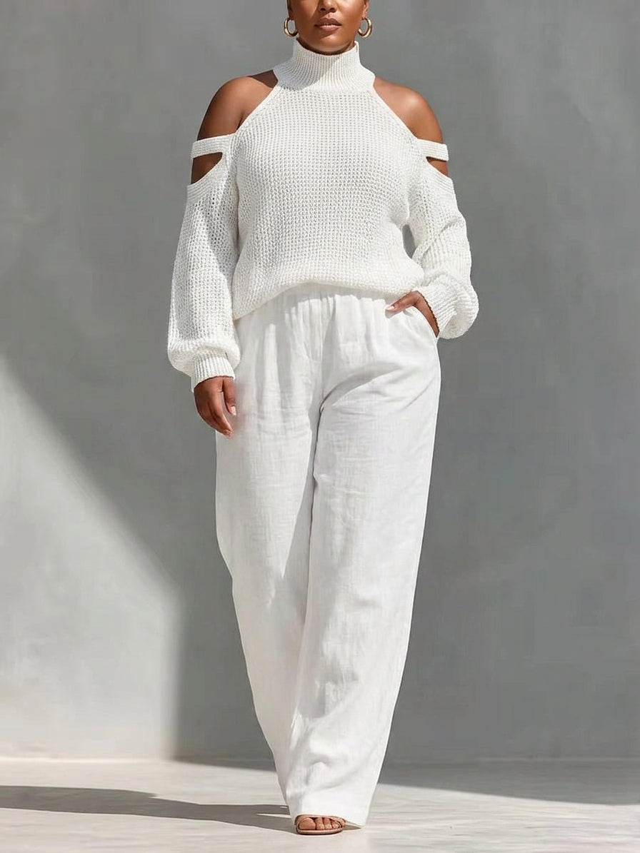 Noelle | Knit and Linen Set