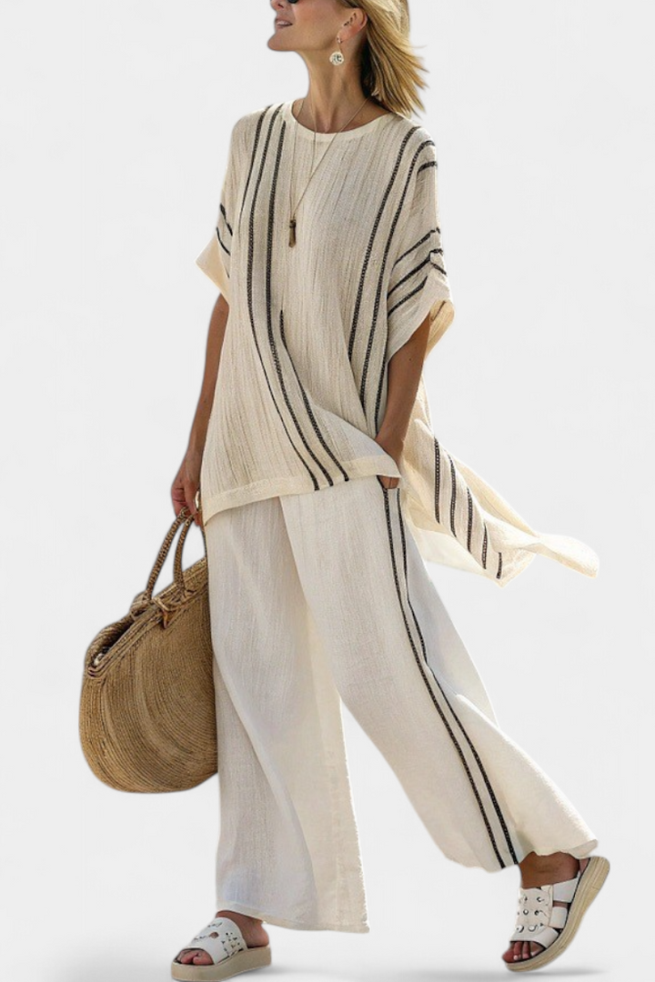 Greysen | Ivory Blouse & Pants