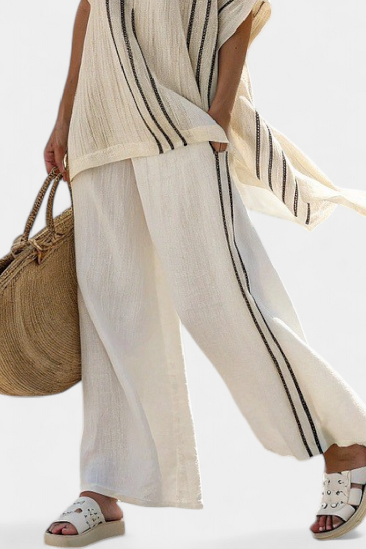 Greysen | Ivory Blouse & Pants