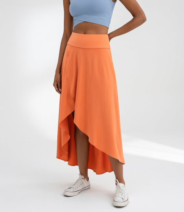 Bonney | Flowy Asymmetric Midi Skirt