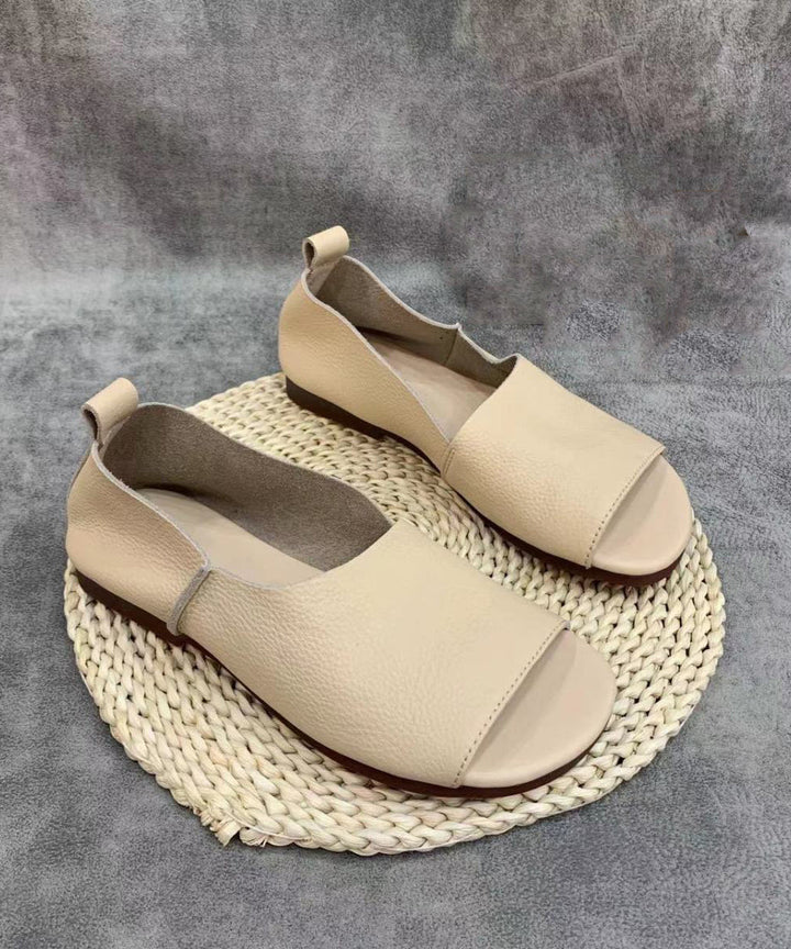 Briar | Minimalist Open Toe Slip-On Ballet Flats