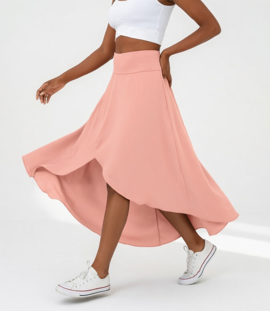 Bonney | Flowy Asymmetric Midi Skirt