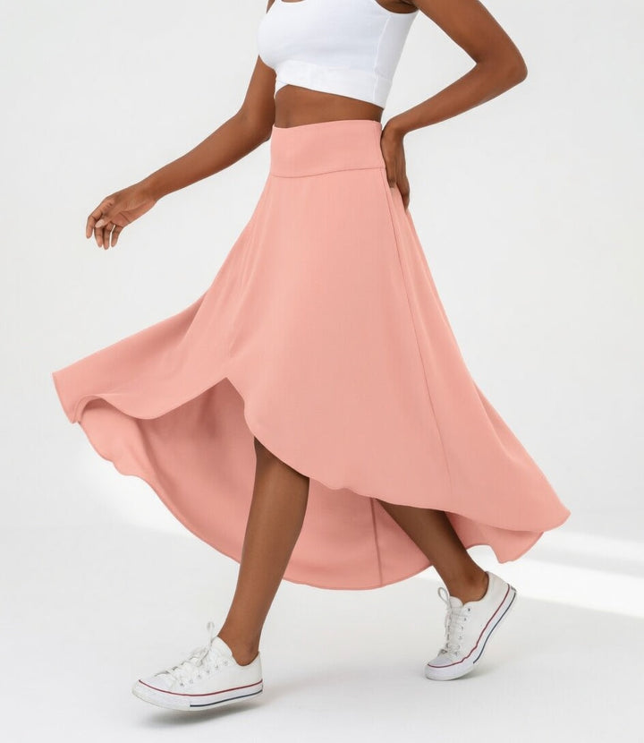 Bonney | Flowy Asymmetric Midi Skirt