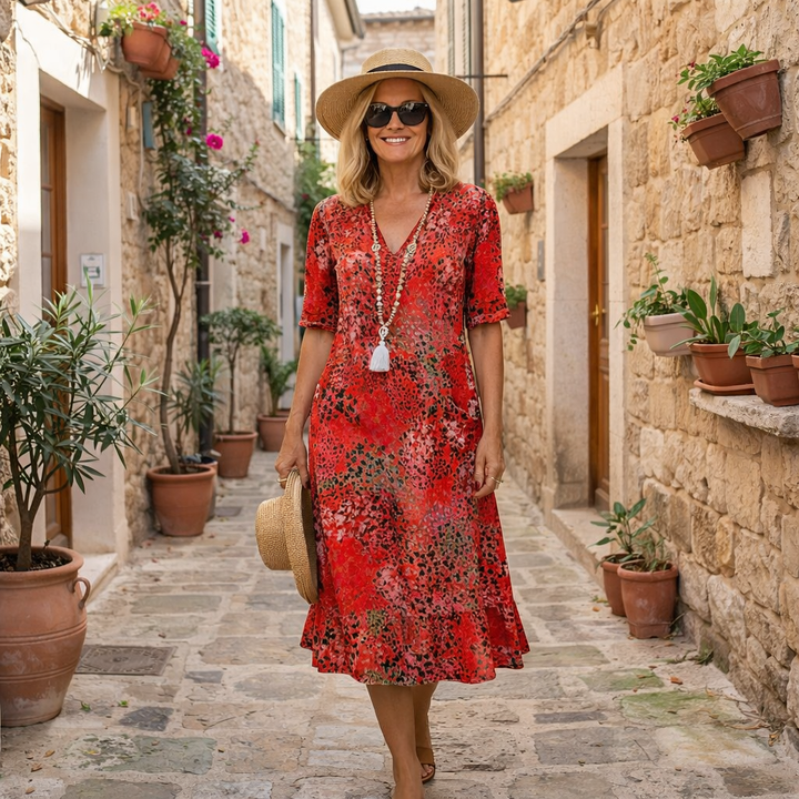 Pearl's Floral Midi Dress