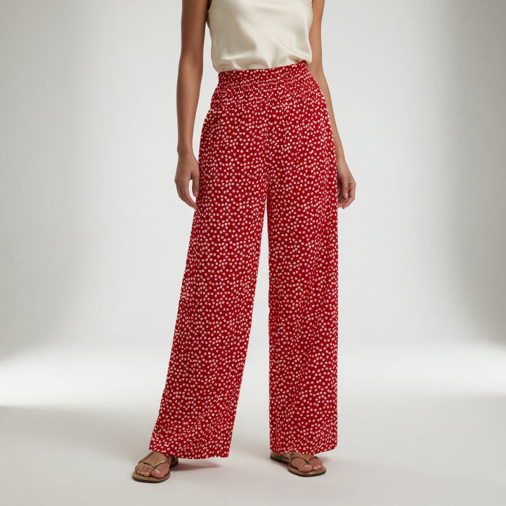 Bindi | Elegant Printed Wide Leg Pants for Women