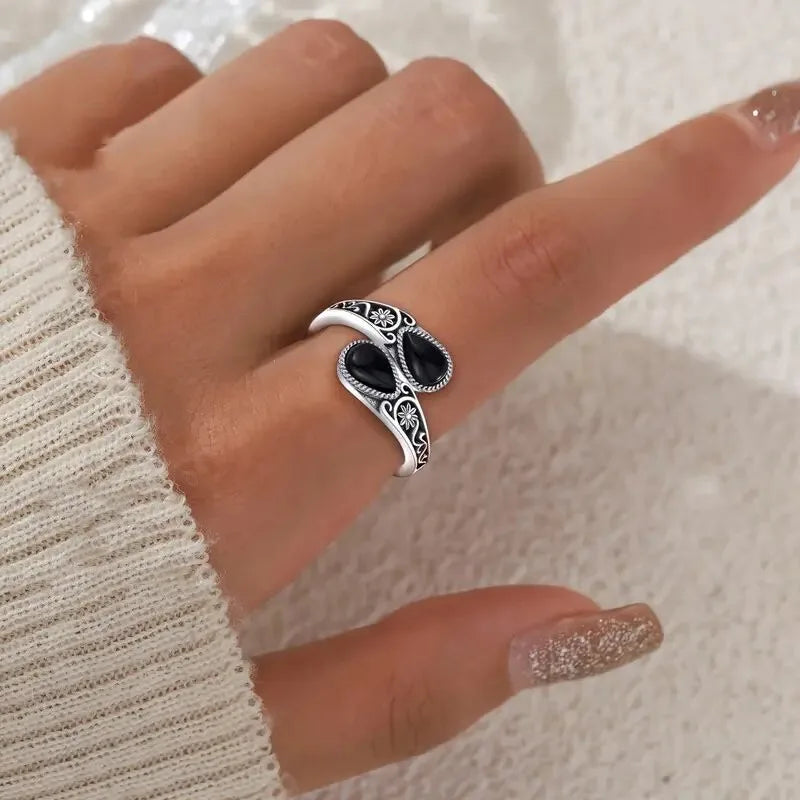 Elegant Ring with Moonstone Blossom