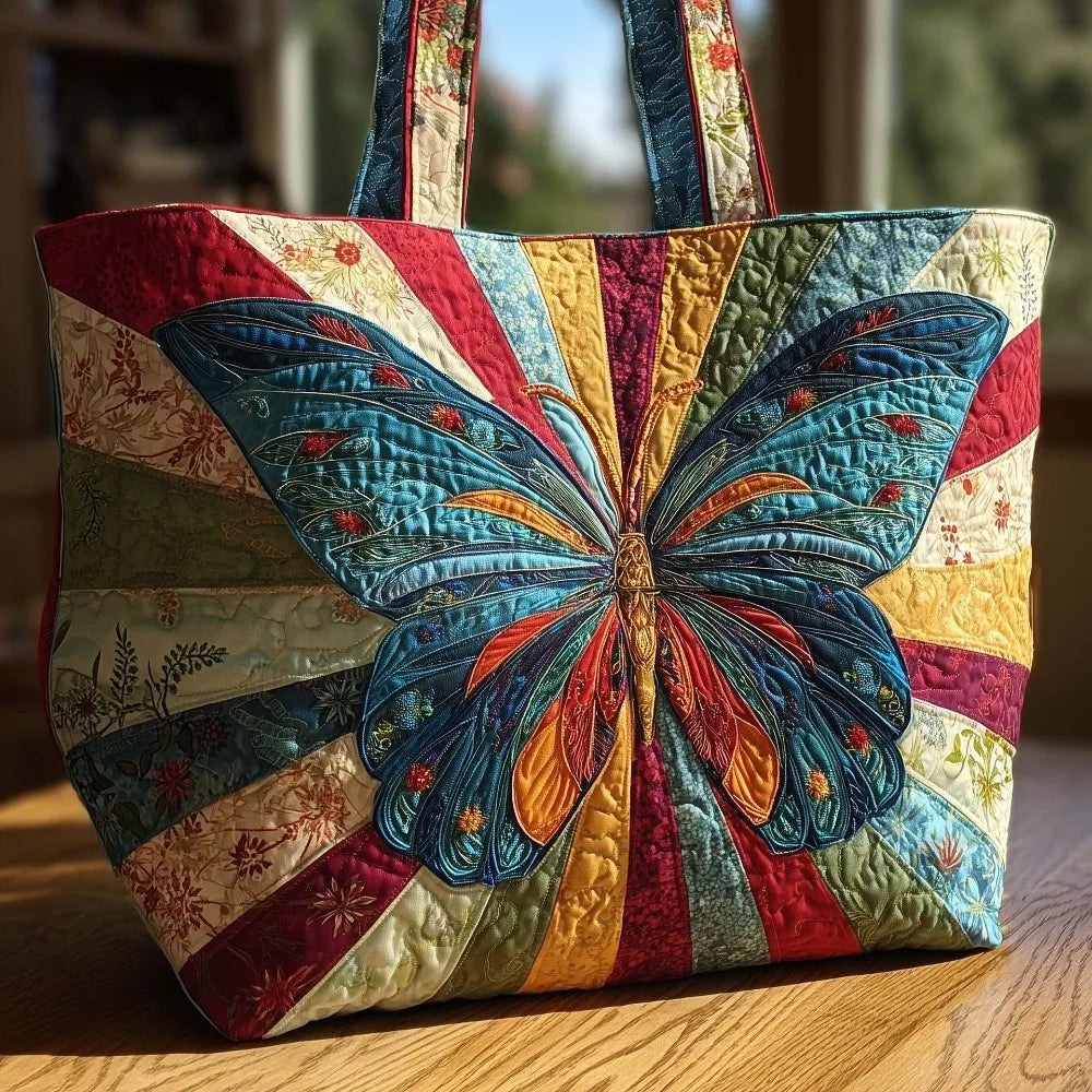 Butterfly Patterns Quilted Tote