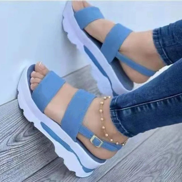 Dove | Platform Double Strap Sandals