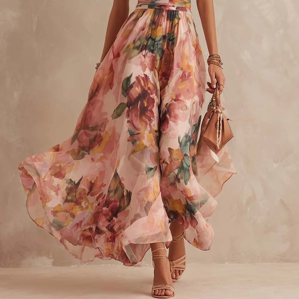 Maeve | One-Shoulder Digital Print Dress