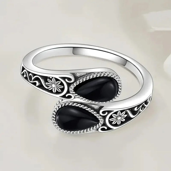 Elegant Ring with Moonstone Blossom