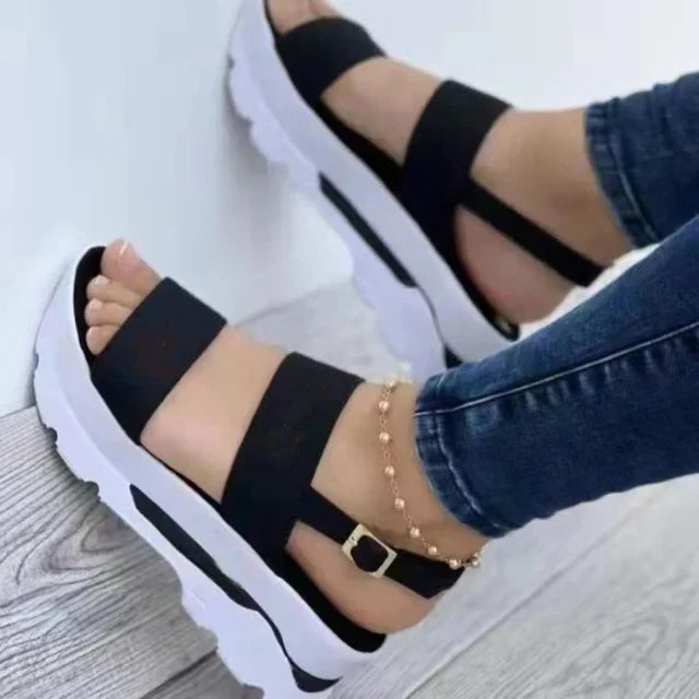 Dove | Platform Double Strap Sandals