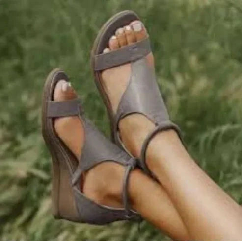 Opal | Ankle Strap Wedge Sandals