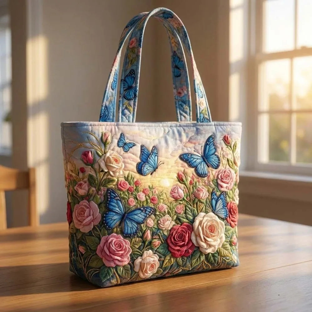 Butterfly Patterns Quilted Tote