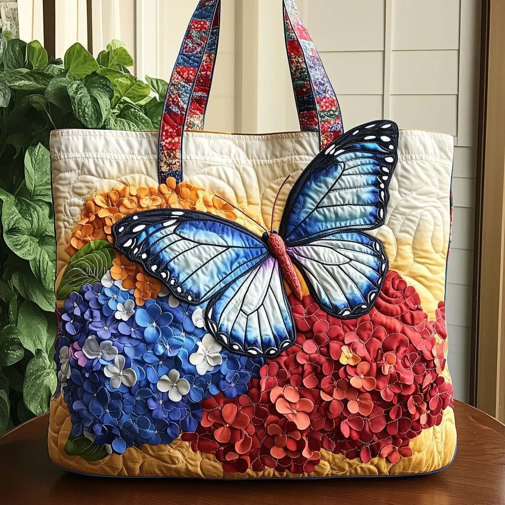 Butterfly Patterns Quilted Tote