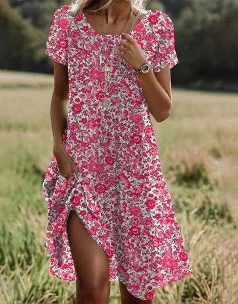 Grisenne | Boho Floral Beach Dress