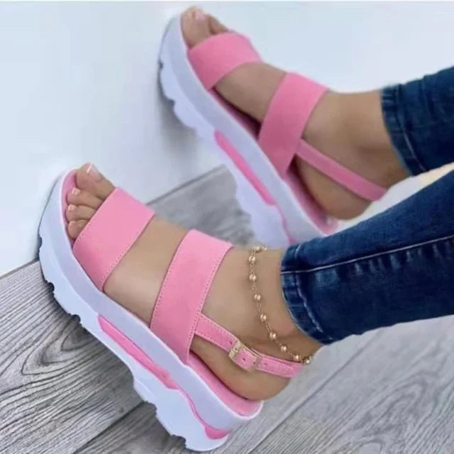 Dove | Platform Double Strap Sandals
