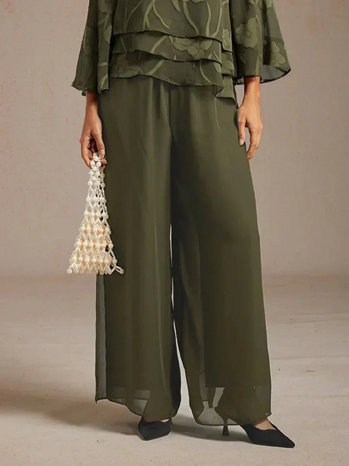 Wedgeline | Chiffon Split Leg Pants