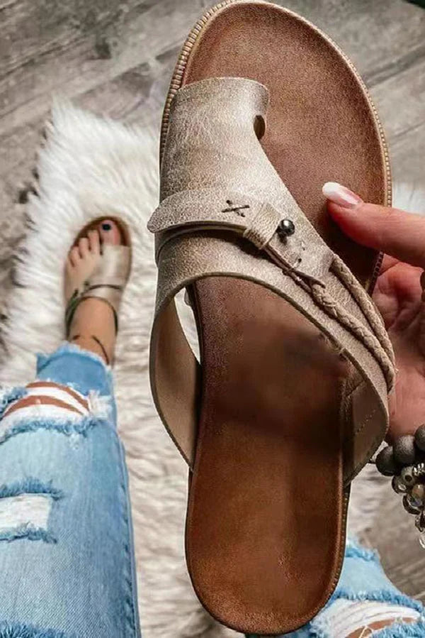 Wren | Toe Strap Slide Sandals