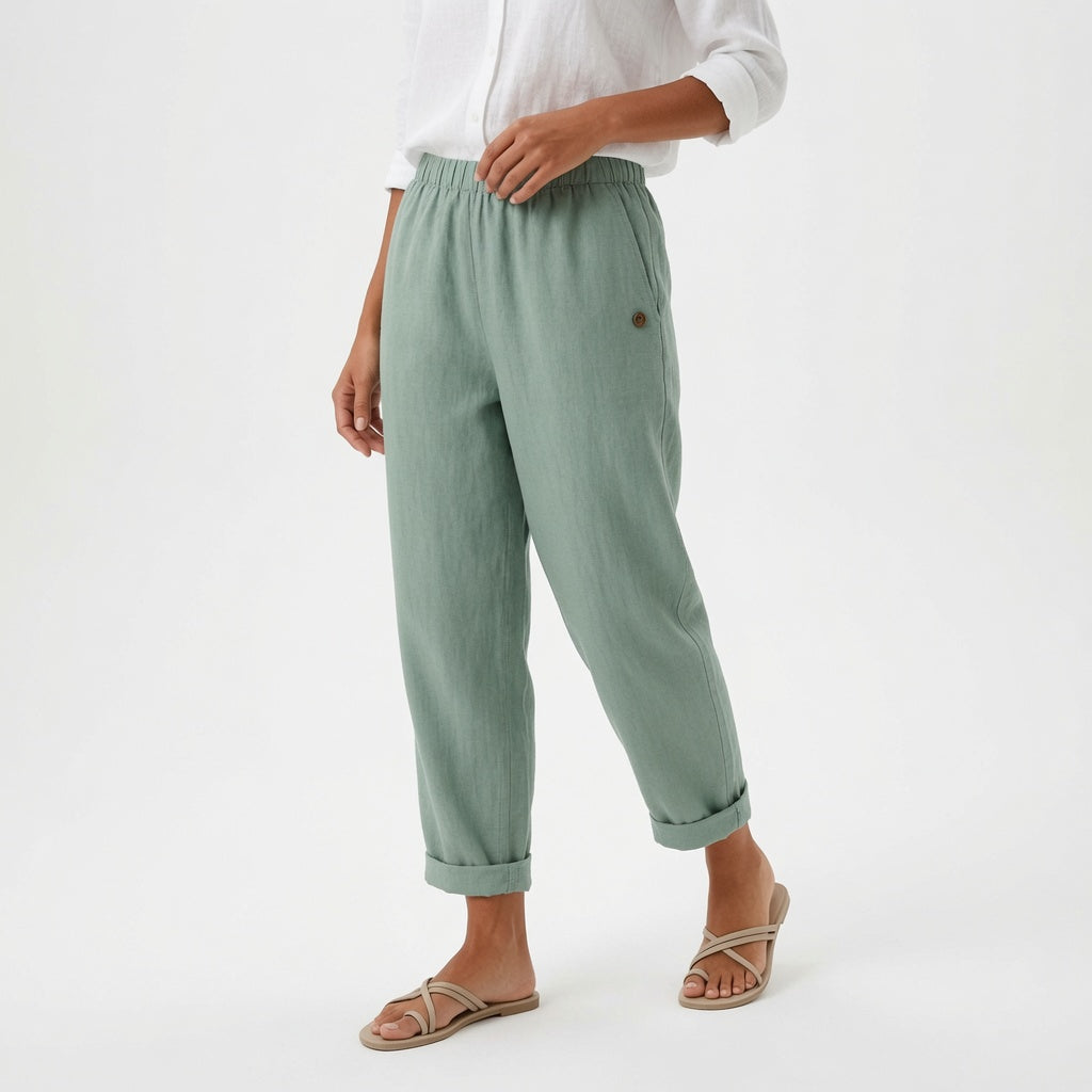Pippa | Elegant Linen Wide Leg Summer Pants