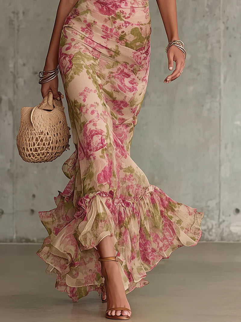 Rosevear | Vintage Pink Print Maxi