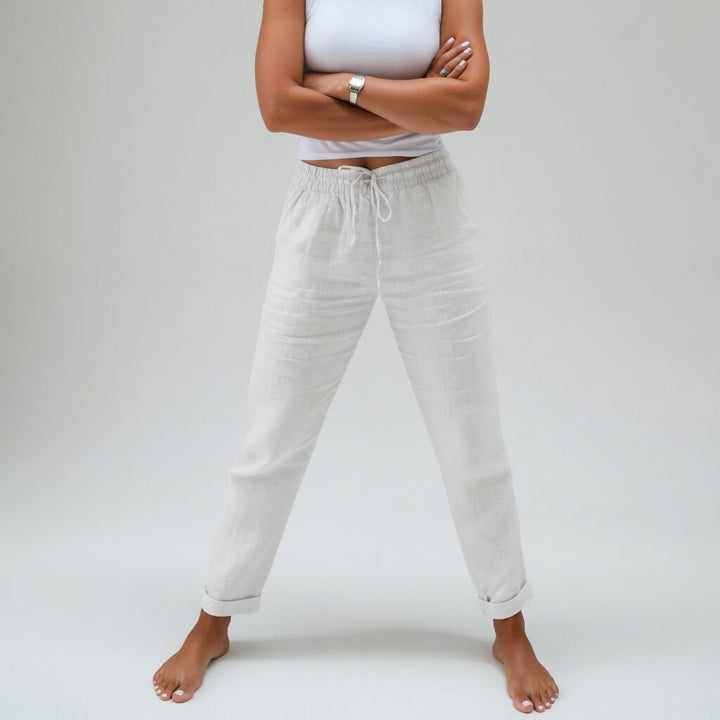 Etta | Relaxed Cotton Wide Leg Pants with Pockets