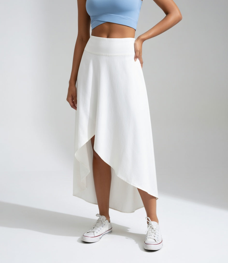 Bonney | Flowy Asymmetric Midi Skirt