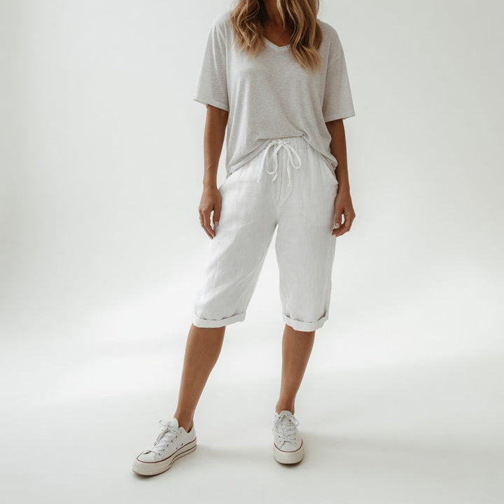 Kasey | Classic Cotton Bermuda Shorts for Women