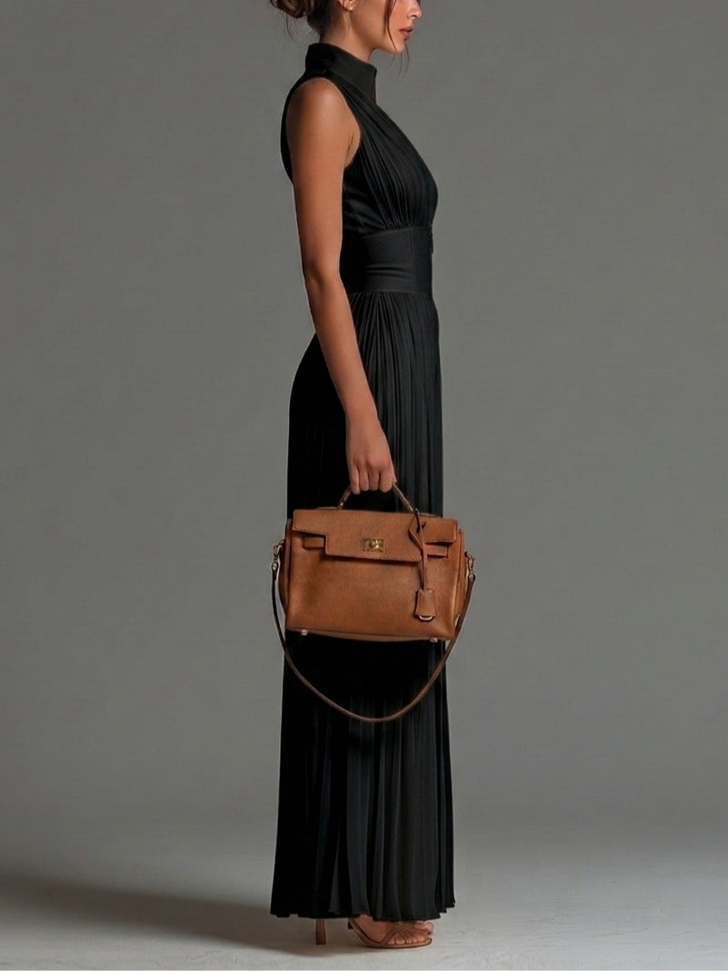 Nocturne | Black V-Neck Chiffon Jumpsuit