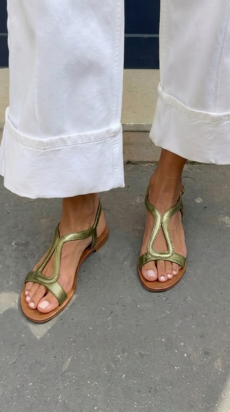 Kiara | Effortless Gold Summer Sandals