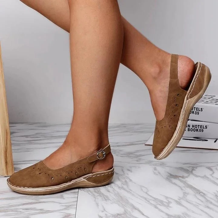 Cora | Perforated Slingback Shoes