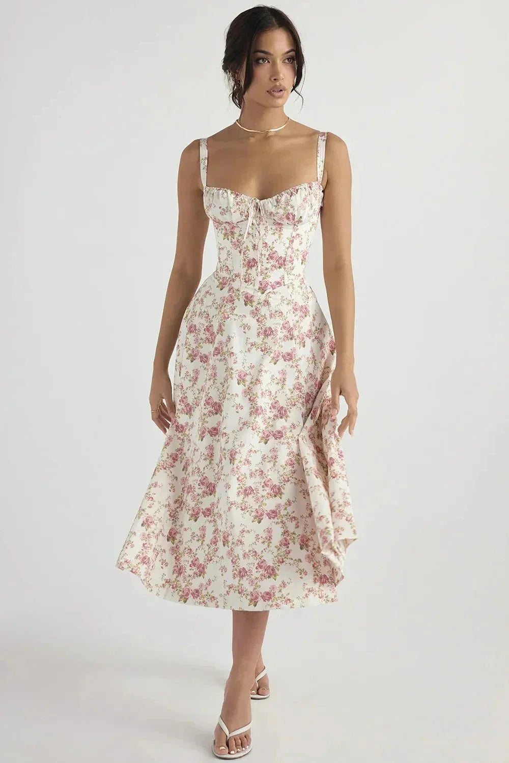 Winnie | Floral Summer Midi Dress